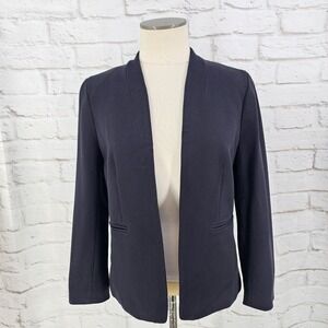 J Crew Blazer Black Stretch Career Professional Interview Open Front Womens 8